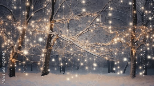 magical christmas lights tangle © vectorwin
