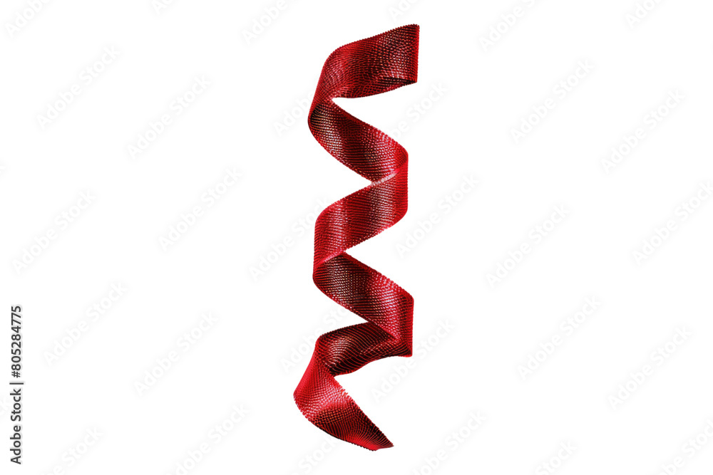 Red Ric rec ribbon isolated on transparent background Red Ric rec ribbon isolated on transparent background