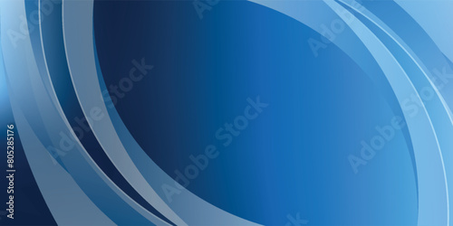Banner design with diagonal wavy light blue stripes pattern. Presentation background abstract modern lines vector illustration.