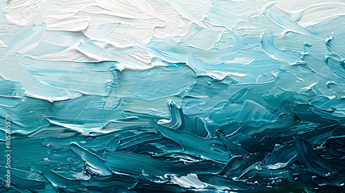 Fototapeta Naklejka Na Ścianę i Meble -  brushstrokes texture abstract background blue and white wave