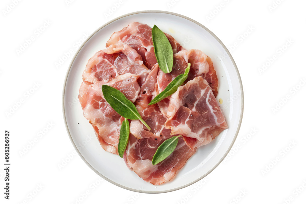 Saltimbocca alla Romana isolated on transparent background