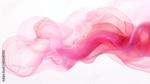 billows pink smoke white background photo