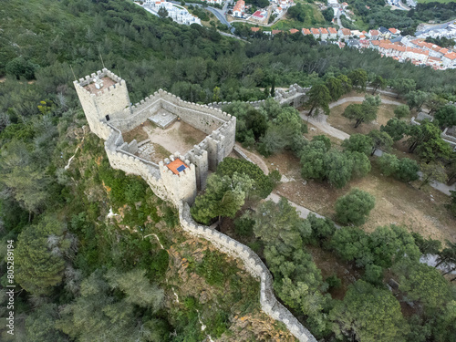 Aerial view of Sesimbra Castle