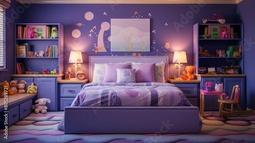 lilac purple bedroom