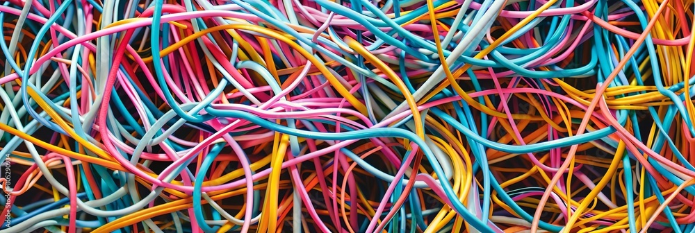   a bunch of colorful wires