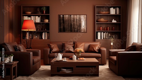 warm brown interior © vectorwin