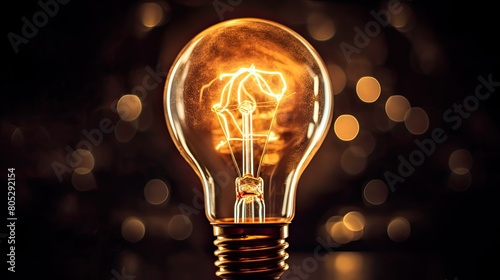 filament light bulb turning on