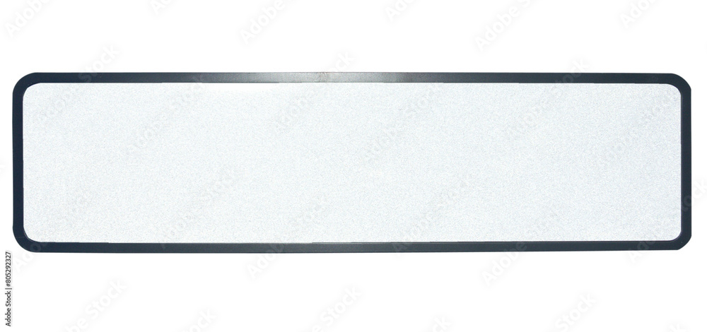 Plaque d’immatriculation cadre vide avec bordure, fond blanc Plaque d’immatriculation cadre vide avec bordure, fond blanc