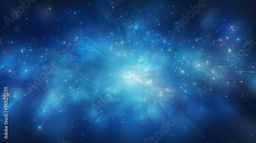 shimmer blue star burst background photo