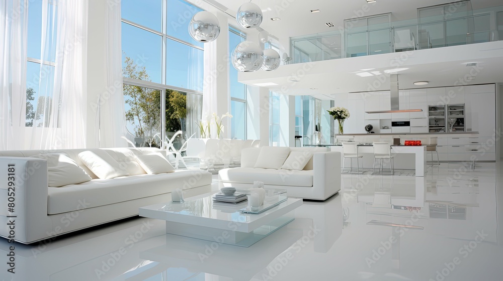 open white interior home