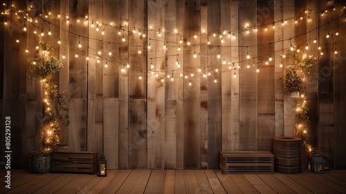 eclectic wooden background lights