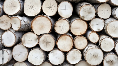 logs birch firewood