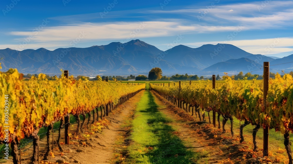 Fototapeta premium winery grapevine grape background Finally