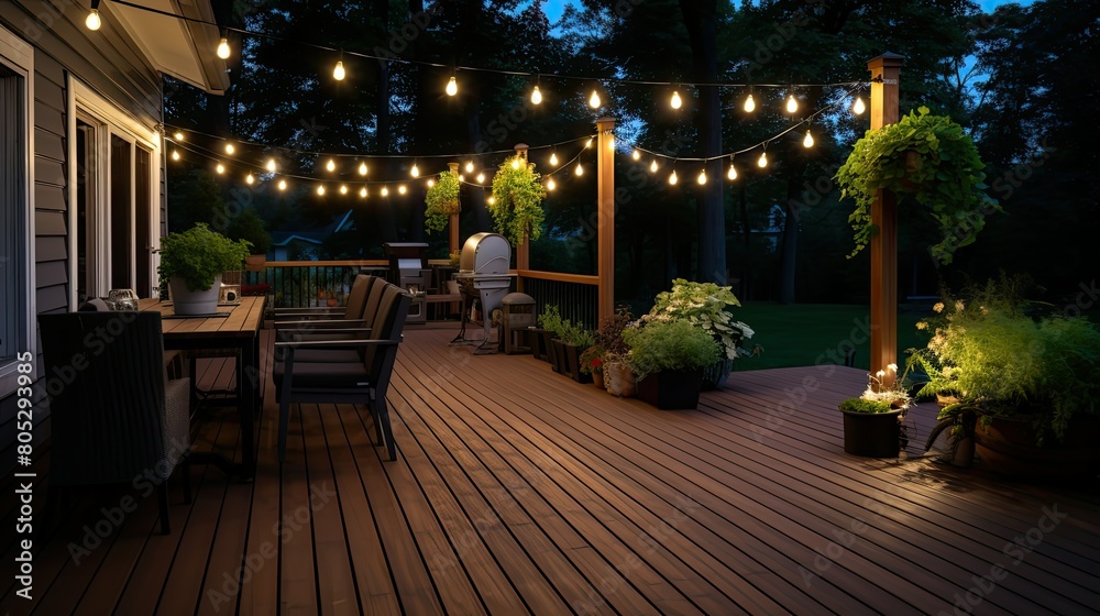 backyard string of edison lights