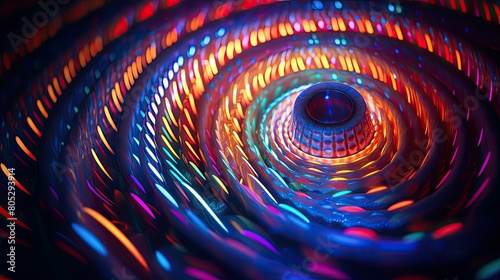 colorful neon light circle © vectorwin