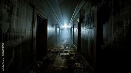 hallway blurred creepy house interior © vectorwin