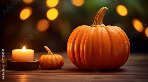 cozy candle pumpkin background