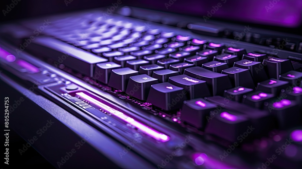 keyboard purple computer