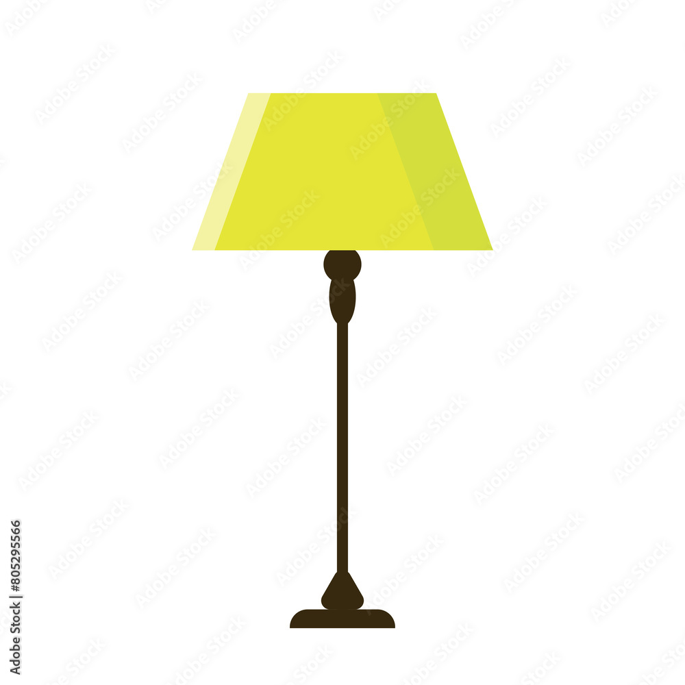 Modern floor lamp on a bright background. Floor lamp icon. Vector illustration. Modern floor lamp on a bright background. Floor lamp icon. Vector illustration.
