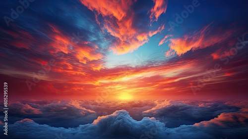 sun dark blue clouds © vectorwin