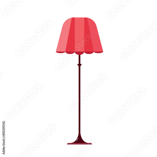 Modern floor lamp on a bright background. Floor lamp icon. Vector illustration.