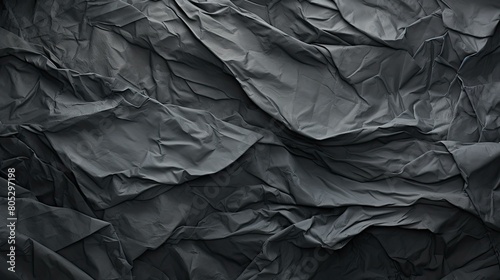 crumpled dark gray paper