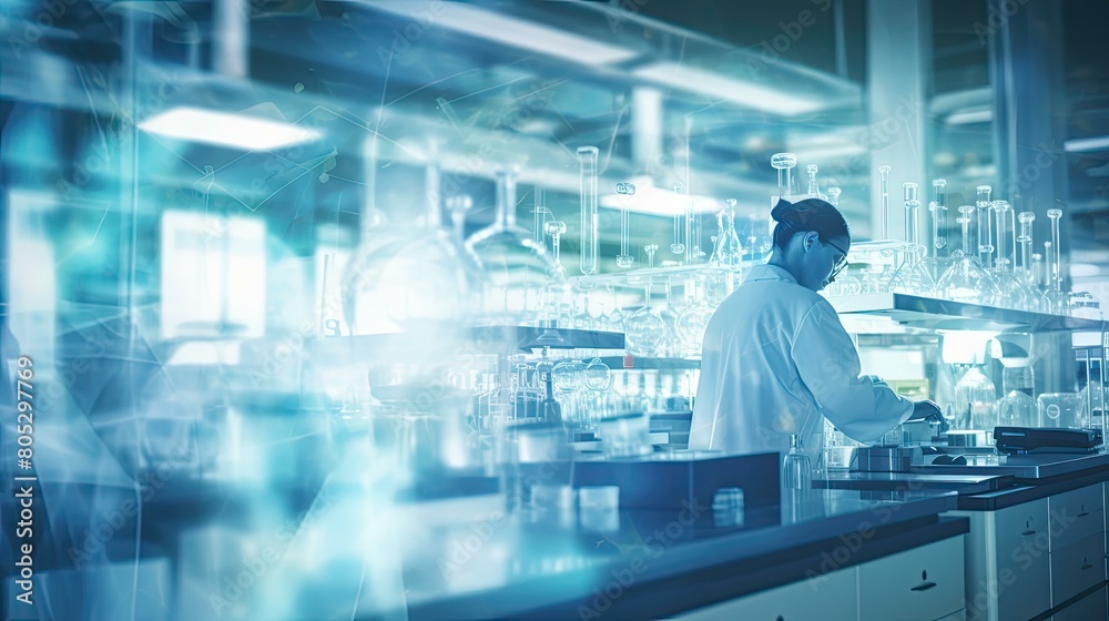Fototapeta premium lab blurred medical interior