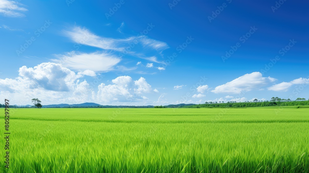 Obraz premium greenery nature rice white