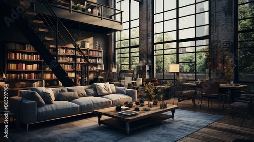 design blurred urban home interior