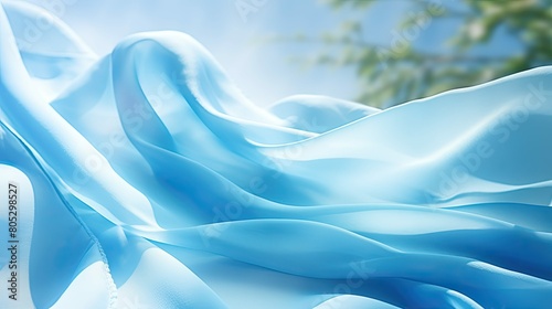 lightweight blue fabric background photo