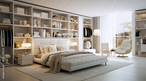plush blurred luxury home white interior