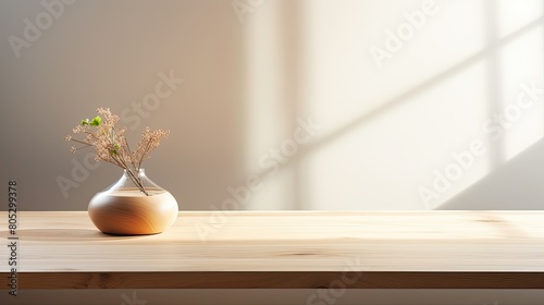 setting light wood tabletop