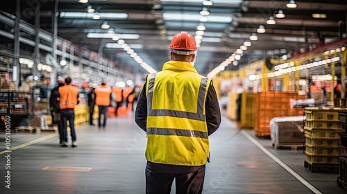 floor yellow safety vest