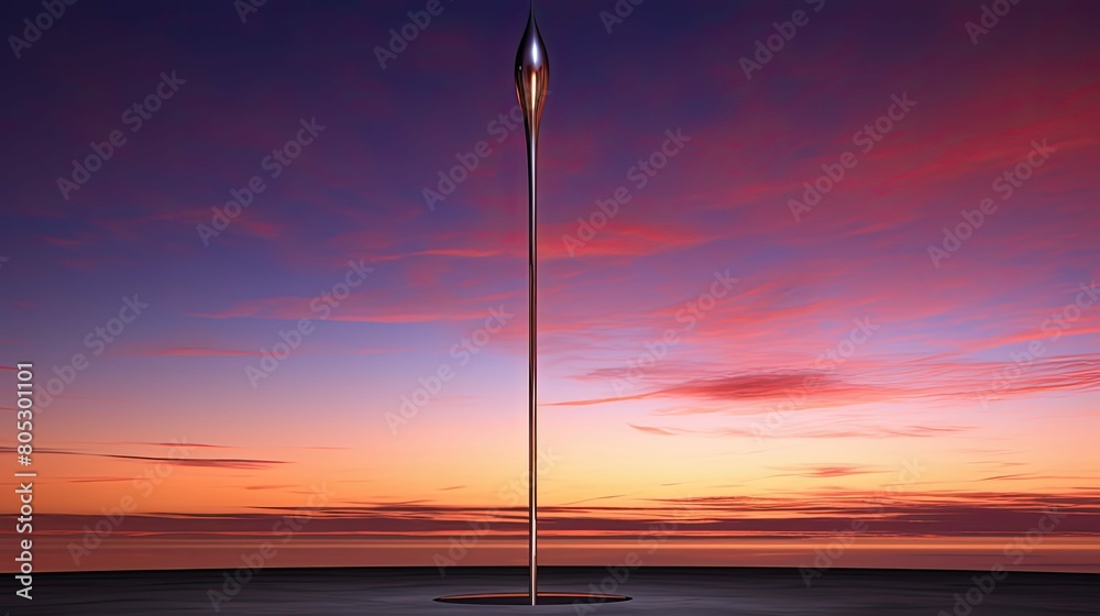 sleek silver pole