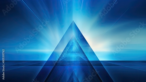 translucent blue background triangle