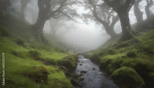 A Mystical Mist Enveloping A Hidden Glen Where My  2 photo