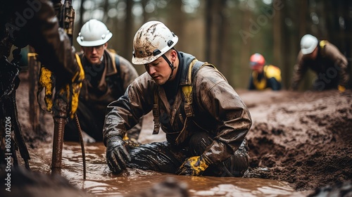 extraction oil and gas person In the second photograph photo