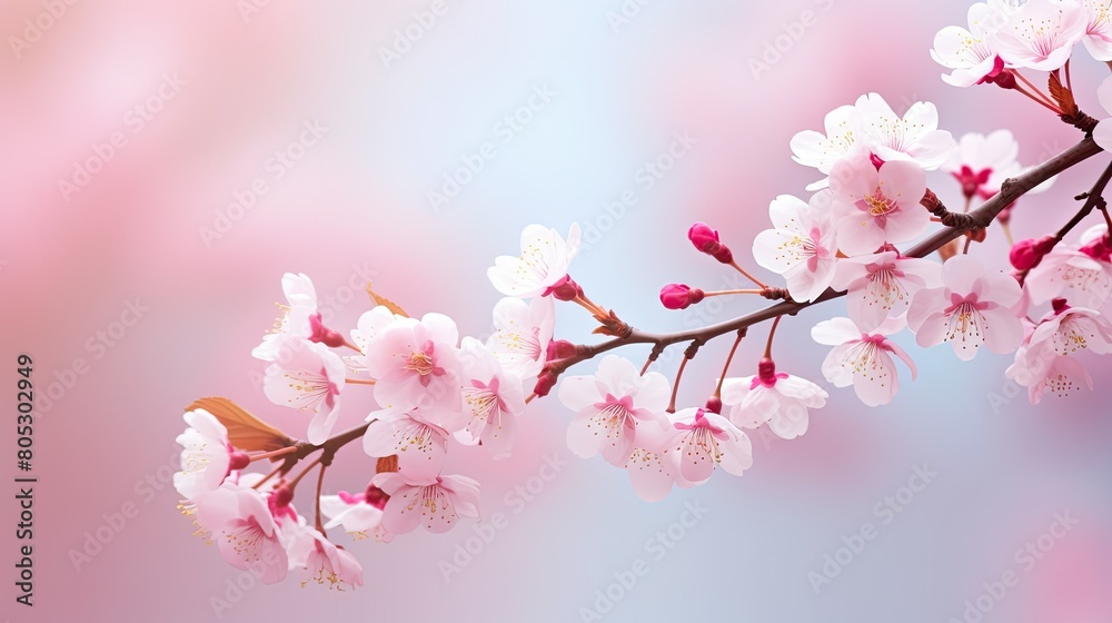 blooming spring cherry background