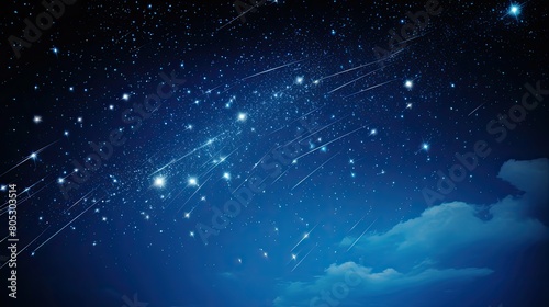midnight stars on blue background