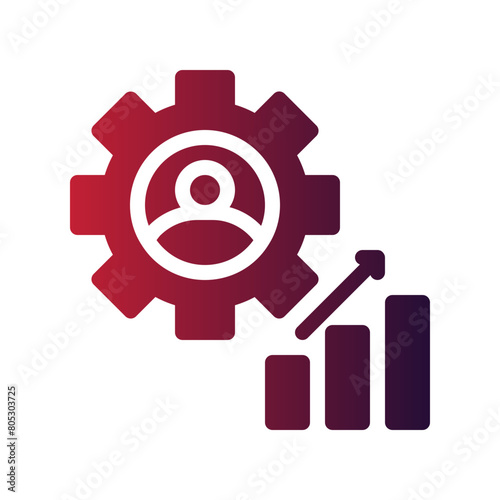 self development flat gradient icon