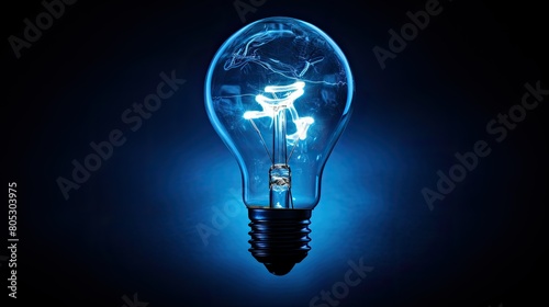 movement light bulb on blue
