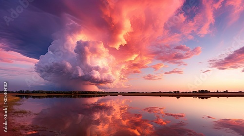 sunvibrant pink cloud photo