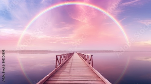 delicate pink rainbow