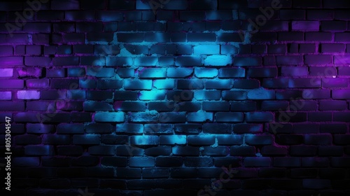 vibrant dark neon brick background