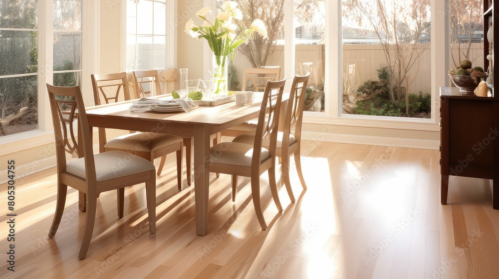 dining light hardwood floor