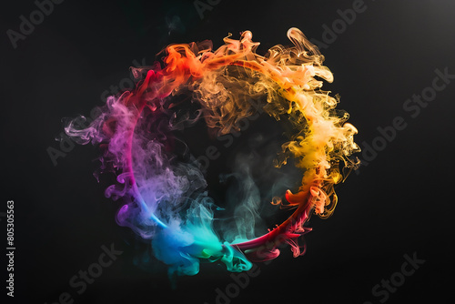 Smoke/ Fire frame design. 3d illustration. © Farjana CF- 2969560
