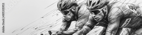 Illustration cyclist - Illustration Radrennfahrer