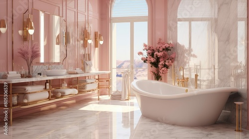 floors pastel pink marble