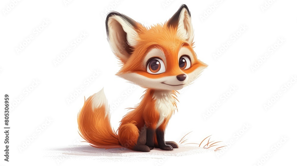 Adorable Baby Fox Animation on White Background
Adorable Baby Fox Animation on White Background