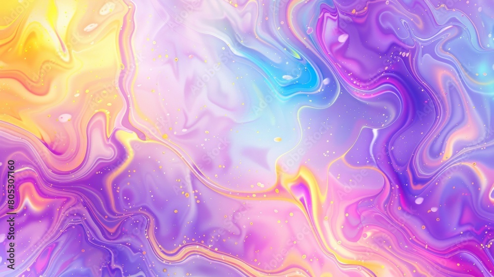 A seamless pattern with holographic liquid in a pastel rainbow, their colors swirling and blending to create an ethereal atmosphere. A seamless pattern with holographic liquid in a pastel rainbow, their colors swirling and blending to create an ethereal atmosphere.